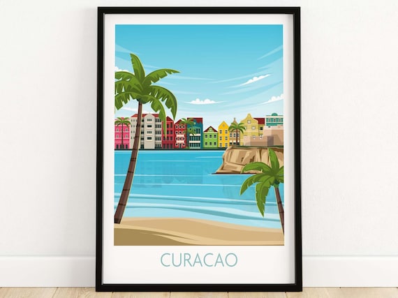 Curacao Travel Poster Art Print, Latin America