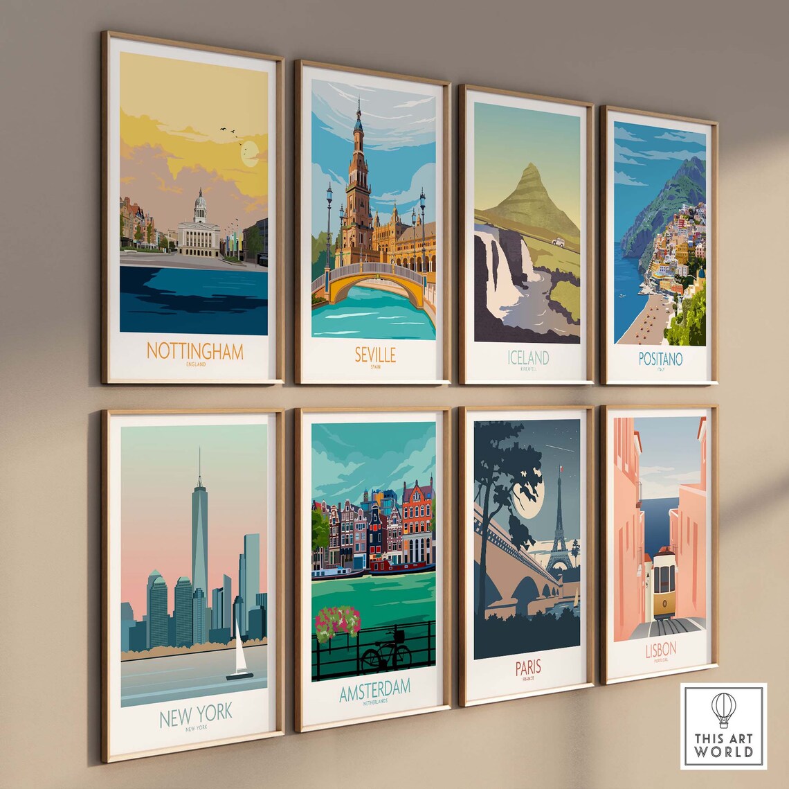 Nottingham Travel Poster Art Print, Wall Art Gift - Image 3