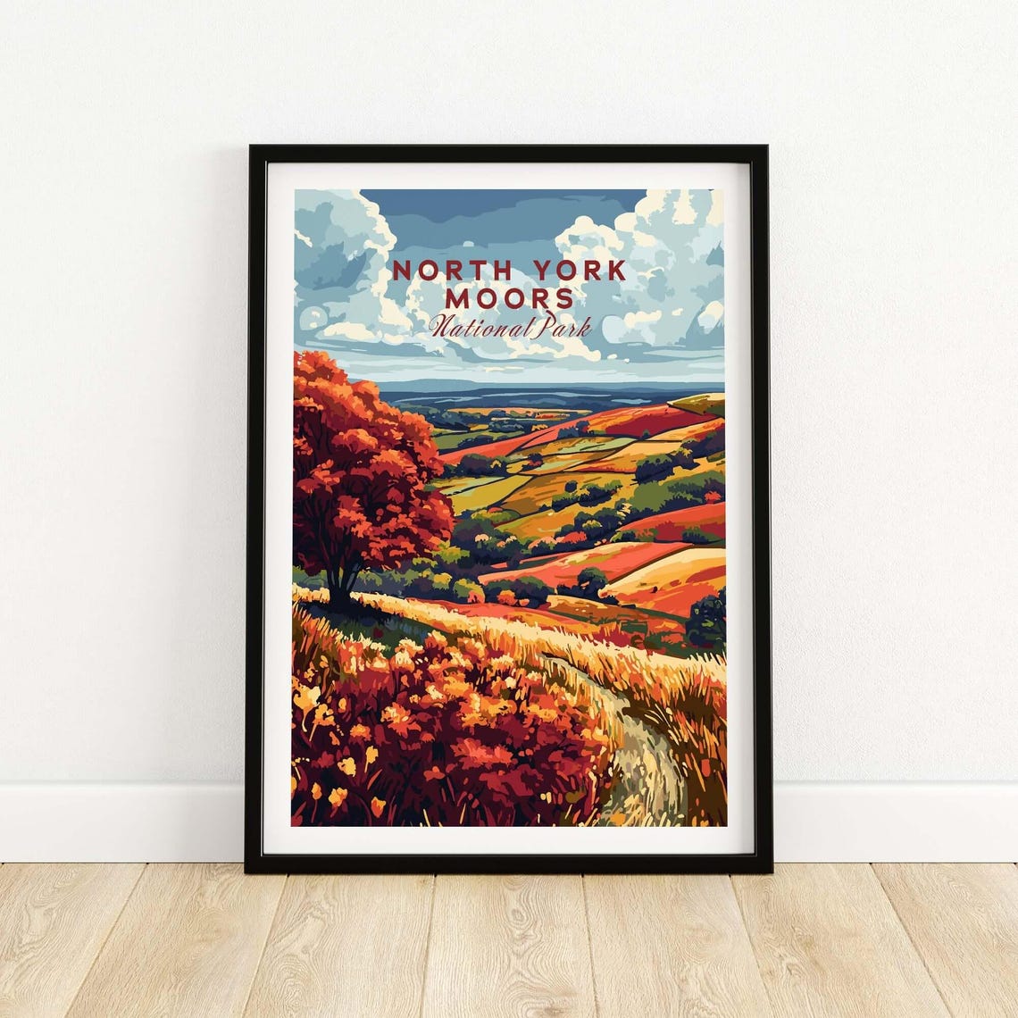 North York Moors Wall Art Print Travel Poster Home Decor Artwork Gift Illustration Lover