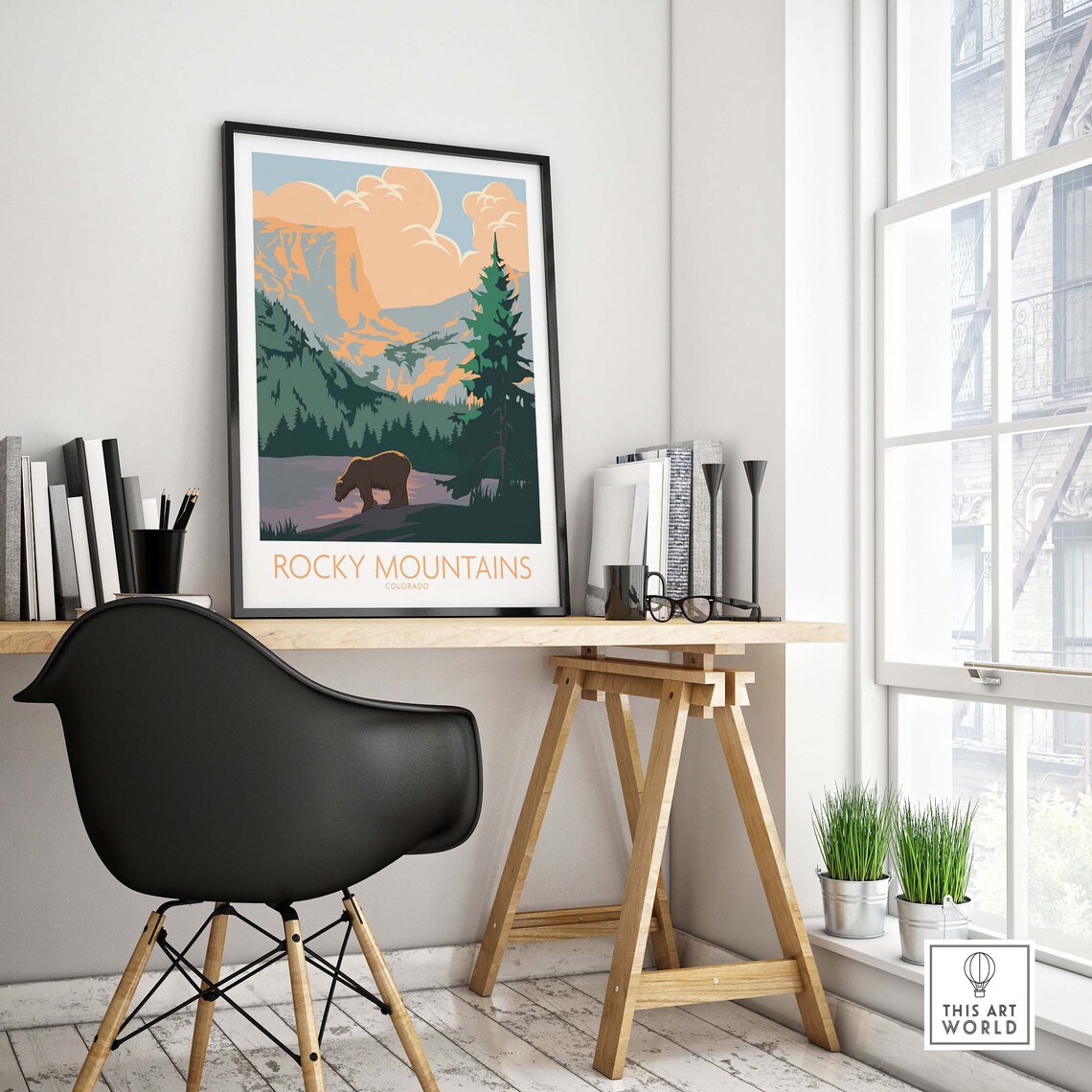 Rocky Mountains Colorado Travel Poster, National Park - Image 4