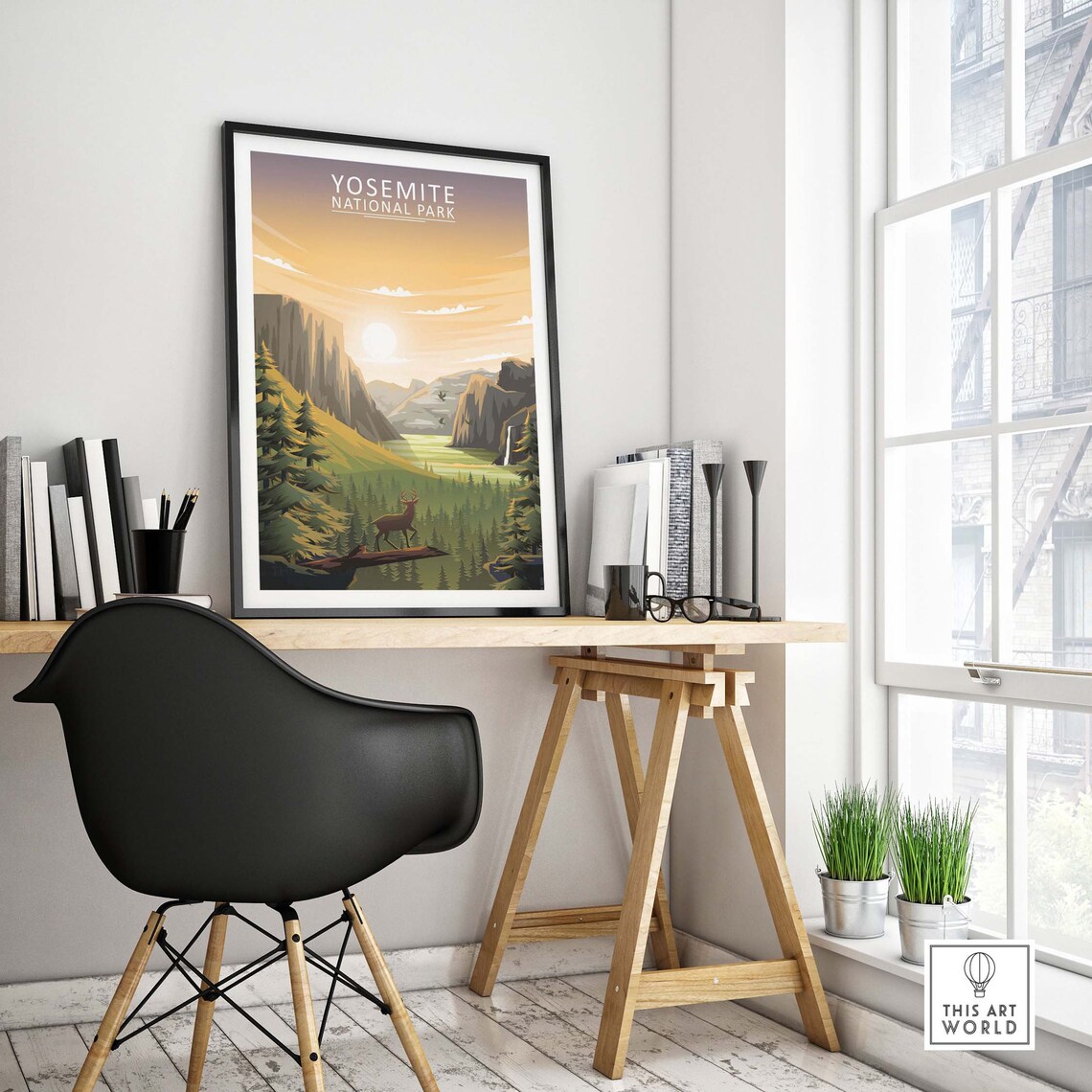 Yosemite National Park Travel Poster, Art Print - Image 4