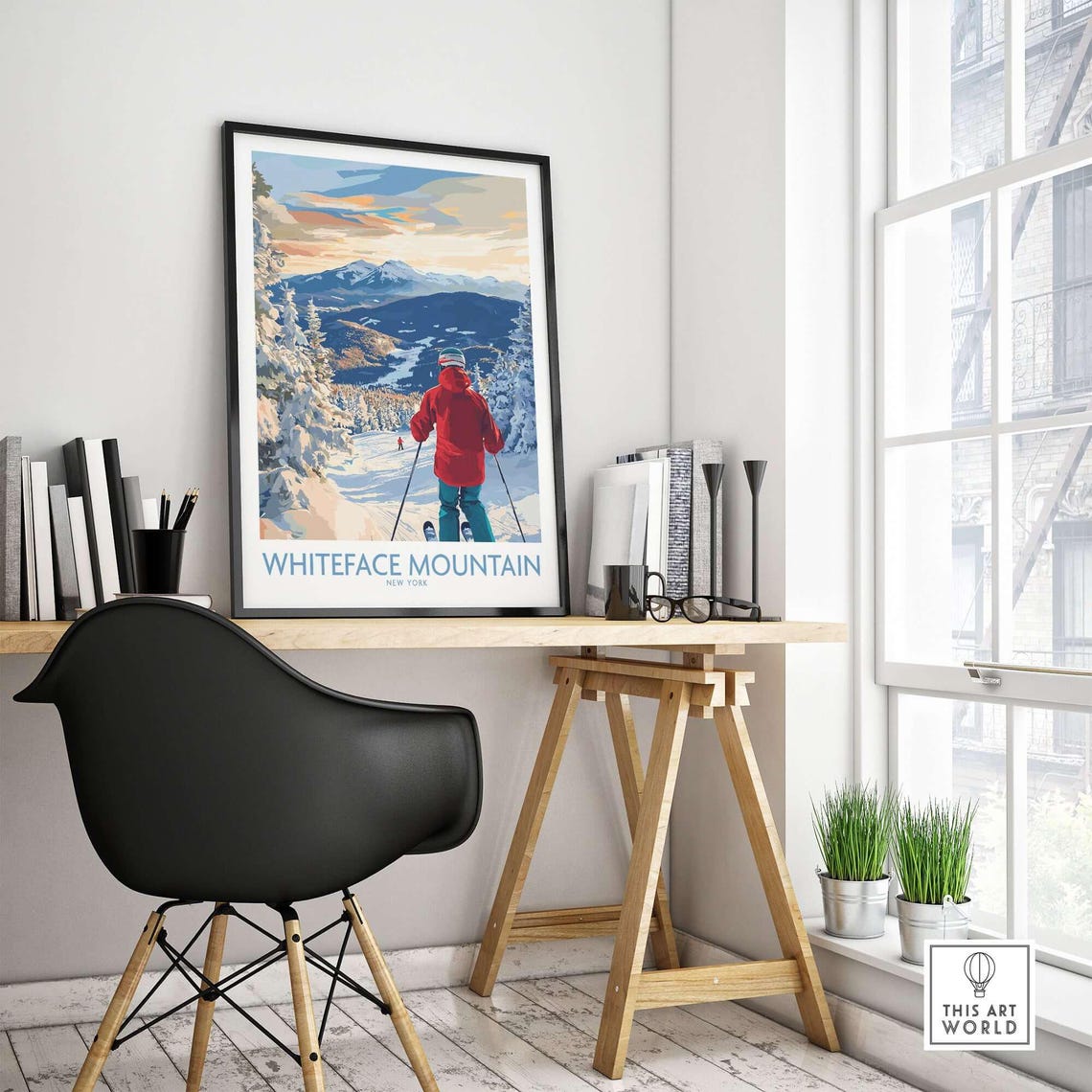 Whiteface Mountain Ski Art Print - Image 4