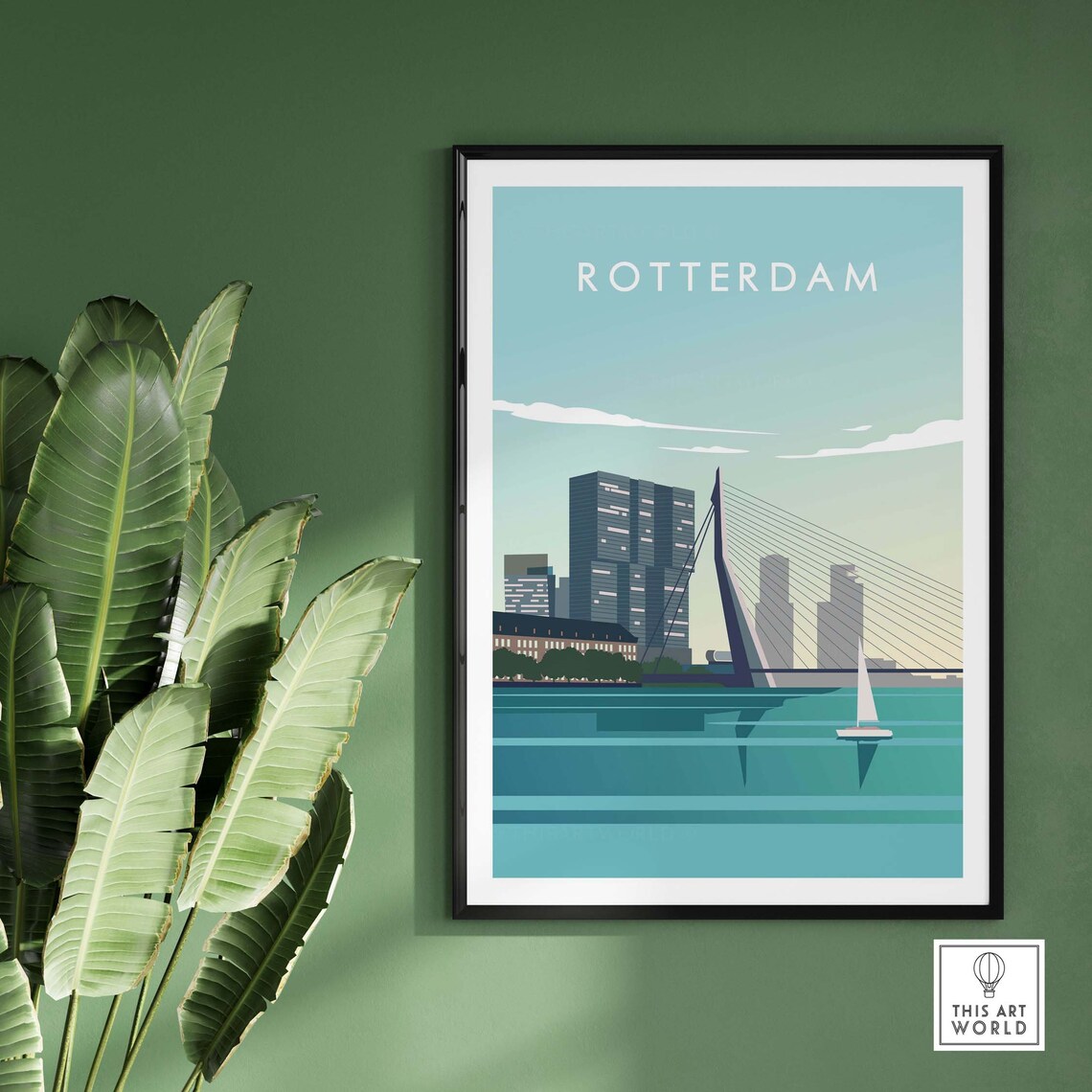 Rotterdam Minimalist Travel Poster, Netherlands Art Print - Image 2