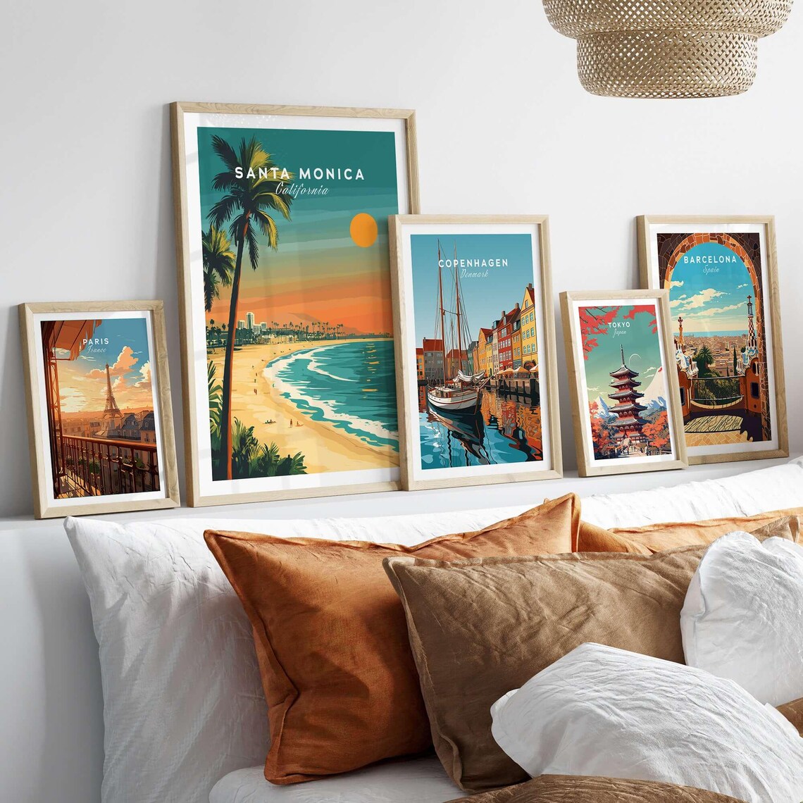 Santa Monica Beach Pier View Travel Poster - Image 4