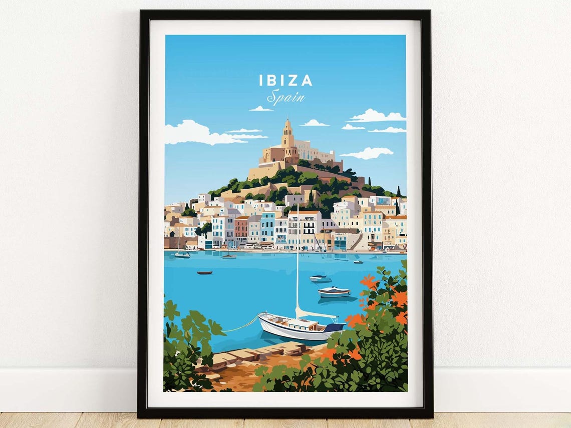 Ibiza Travel Poster, Home Decor Print