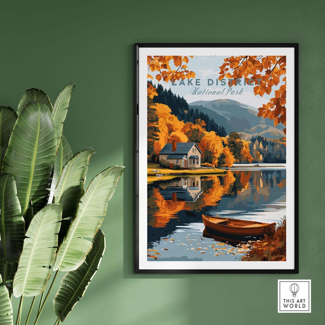 Lake District Travel Poster, Landscape Art Print - Image 2