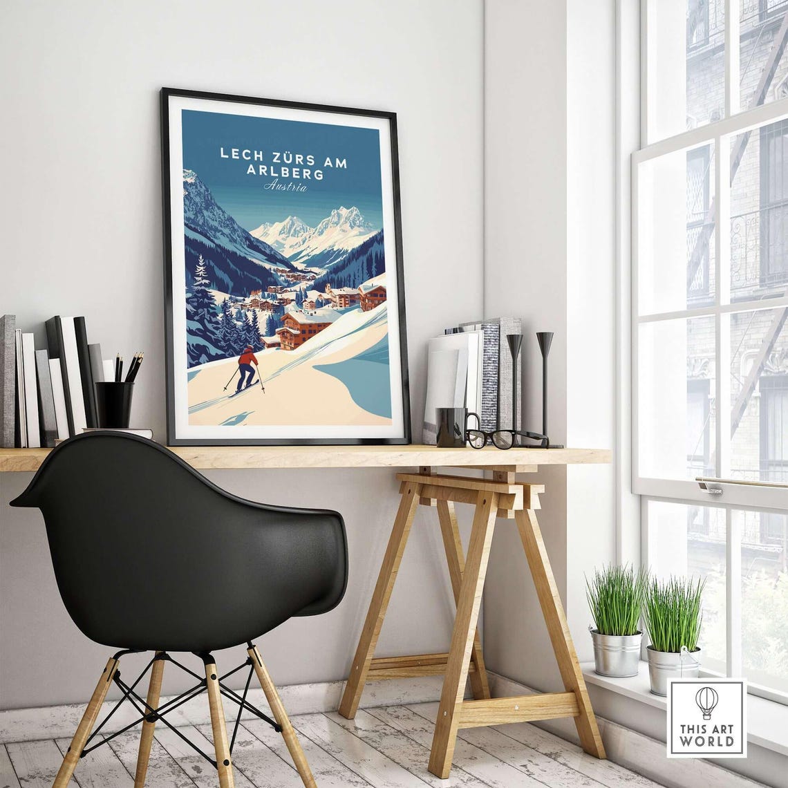 Lech Zrs Am Arlberg Travel Poster, Austria Gift - Image 4