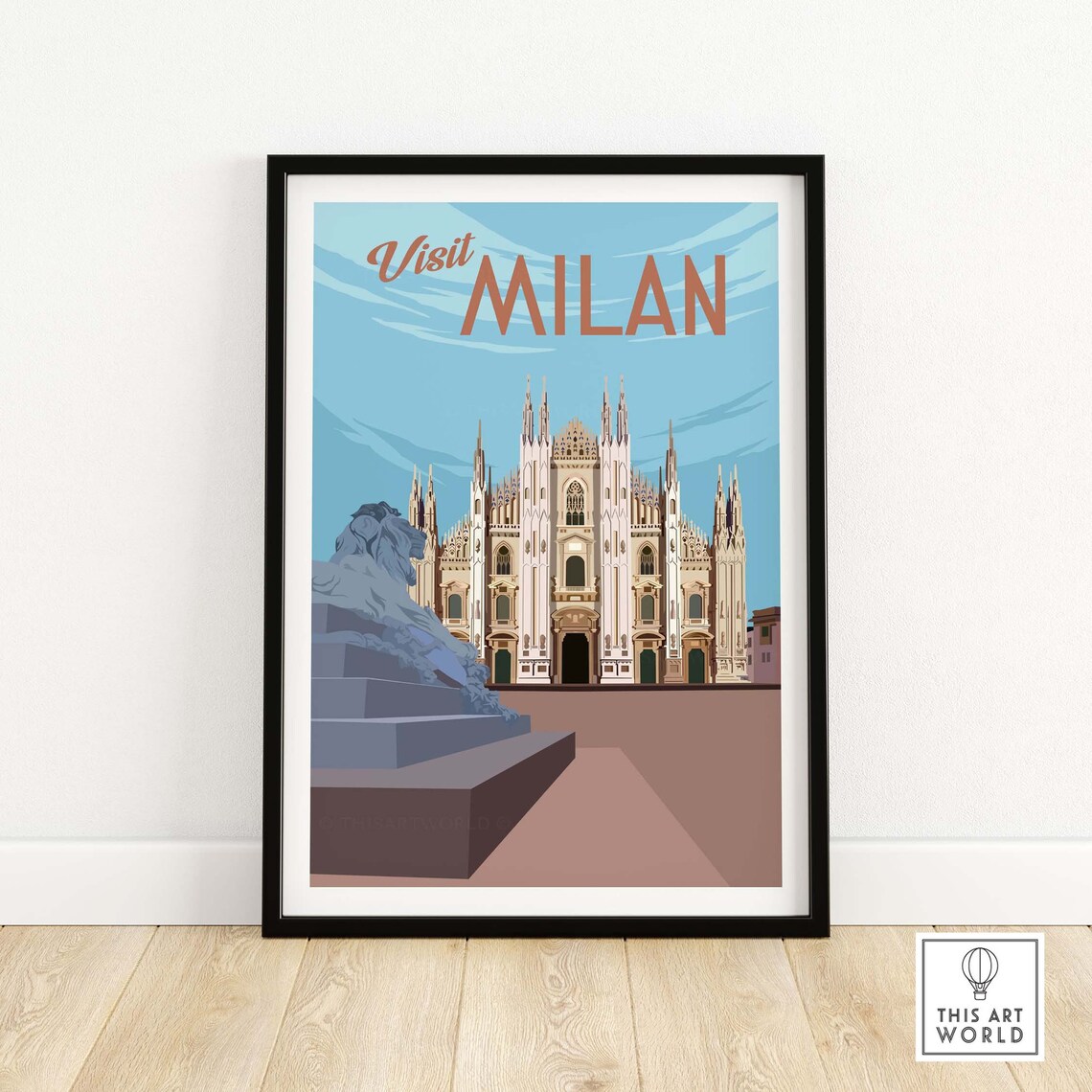 Milan Vintage Travel Poster, Italy Art Print