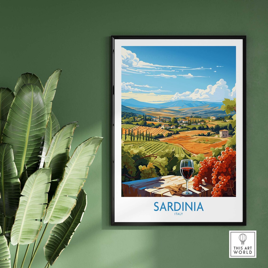 Sardinia Italy Travel Poster, Europe Wall Art - Image 2