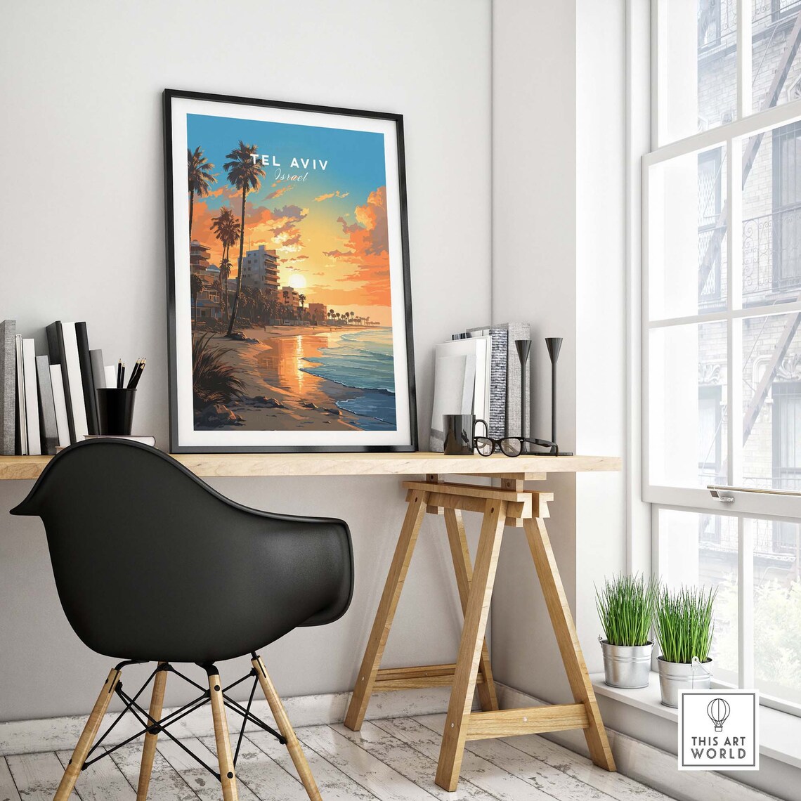 Tel Aviv Travel Poster, Home Decor Illustration - Image 4