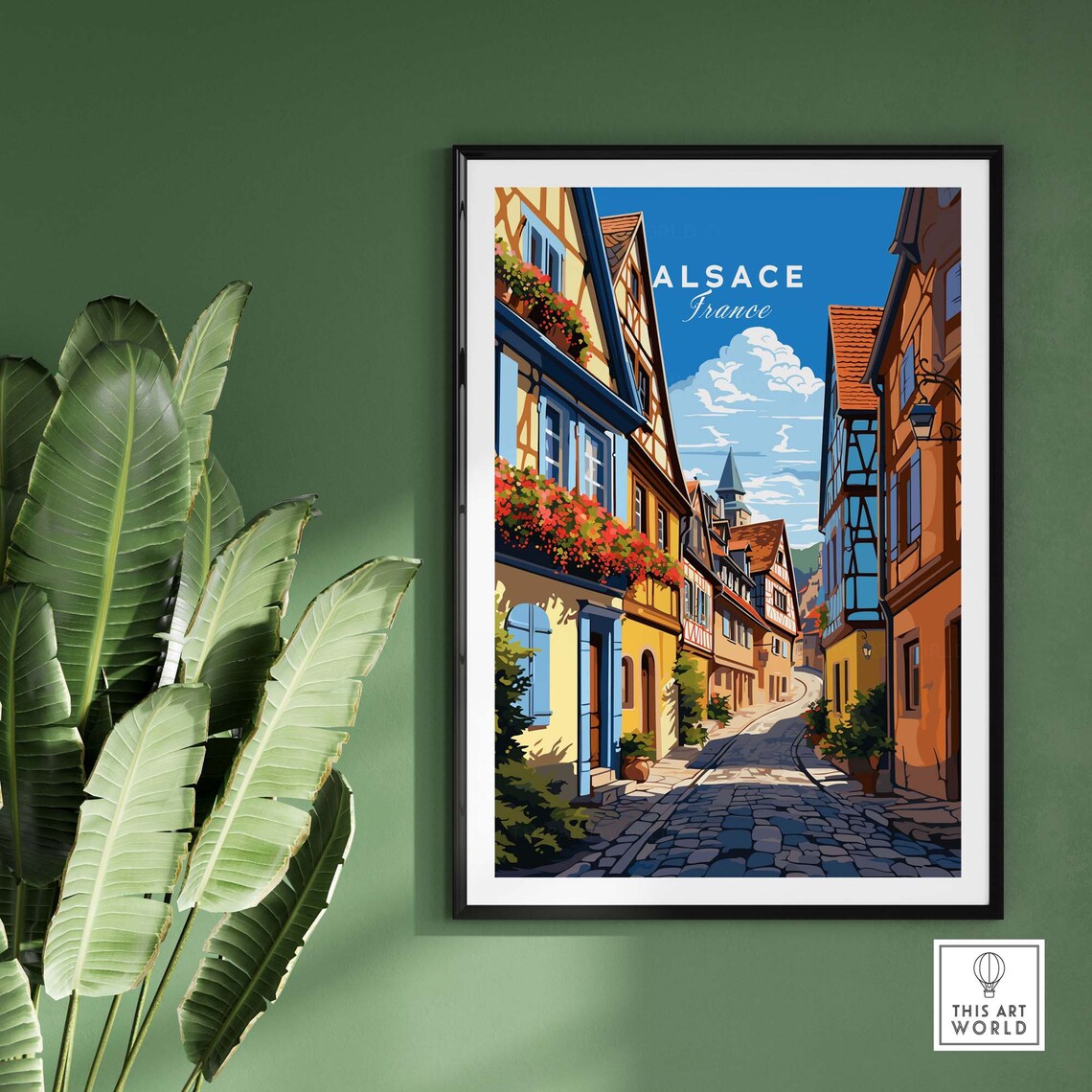 Alsace France Travel Poster, Personal Gift Print - Image 2
