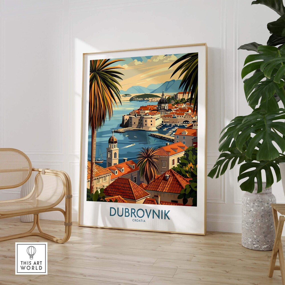 Dubrovnik Travel Poster, Europe Wall Art Decor - Image 3
