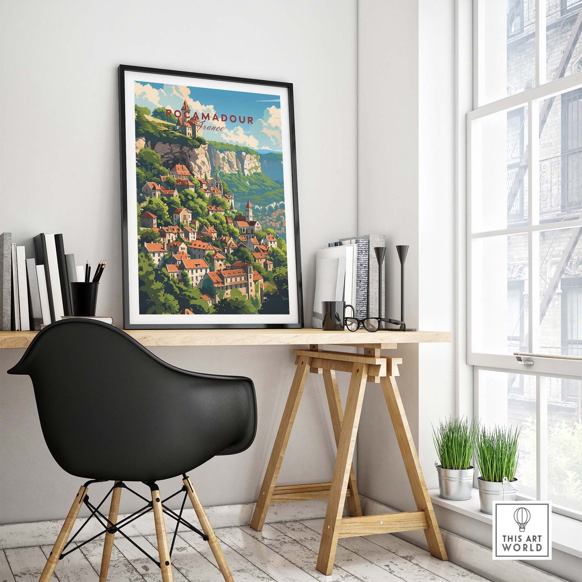 Rocamadour Poster Print France Travel Poster Rocamadour Artwork Poster Gift France Home Decor Rocamadour Illustration Art Lover France - Image 4