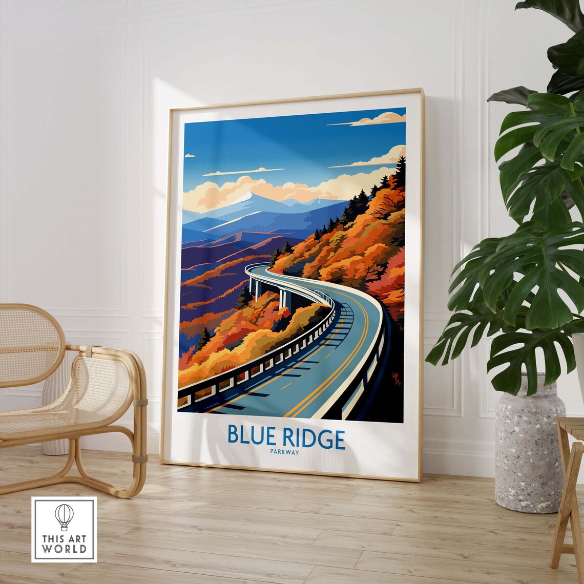 Blue Ridge Parkway Travel Poster, Home Decor - Image 3