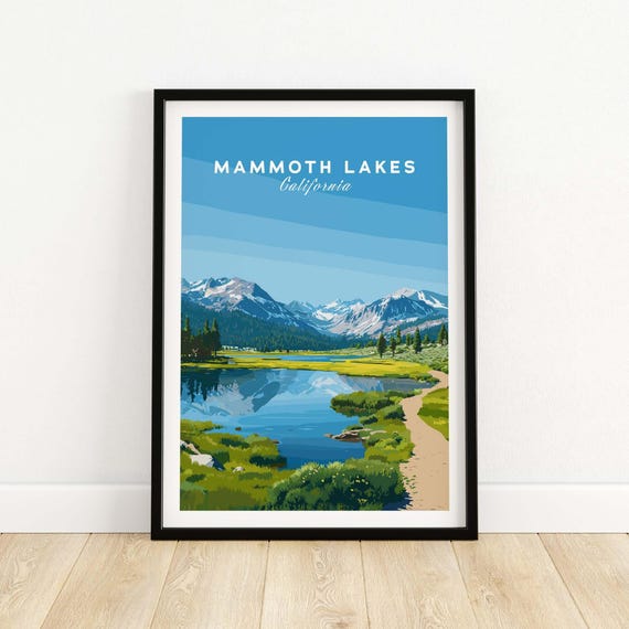 Mammoth Lakes Scenic Print Mountain Landscape Poster Nature Wall Art Serene Wilderness Decor Gift For Lovers