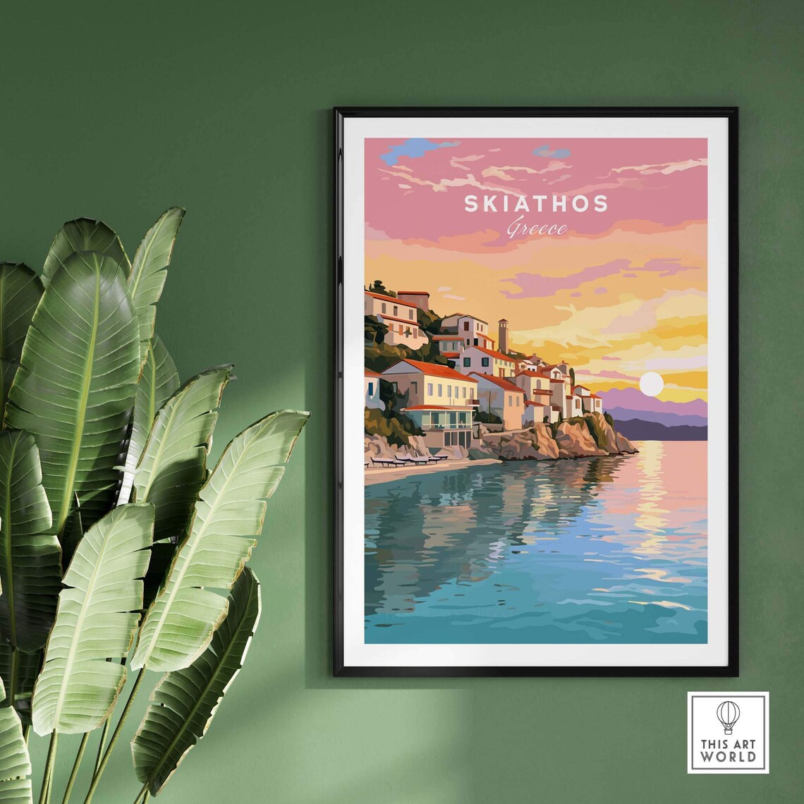 Skiathos Greece Travel Poster, Place and Journey Print - Image 2