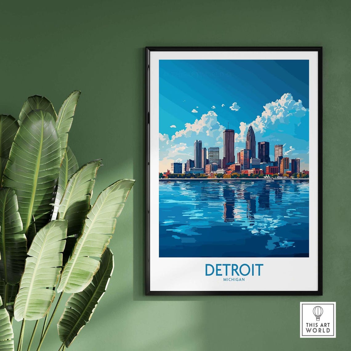 Detroit Travel Poster, Michigan Wall Art - Image 2