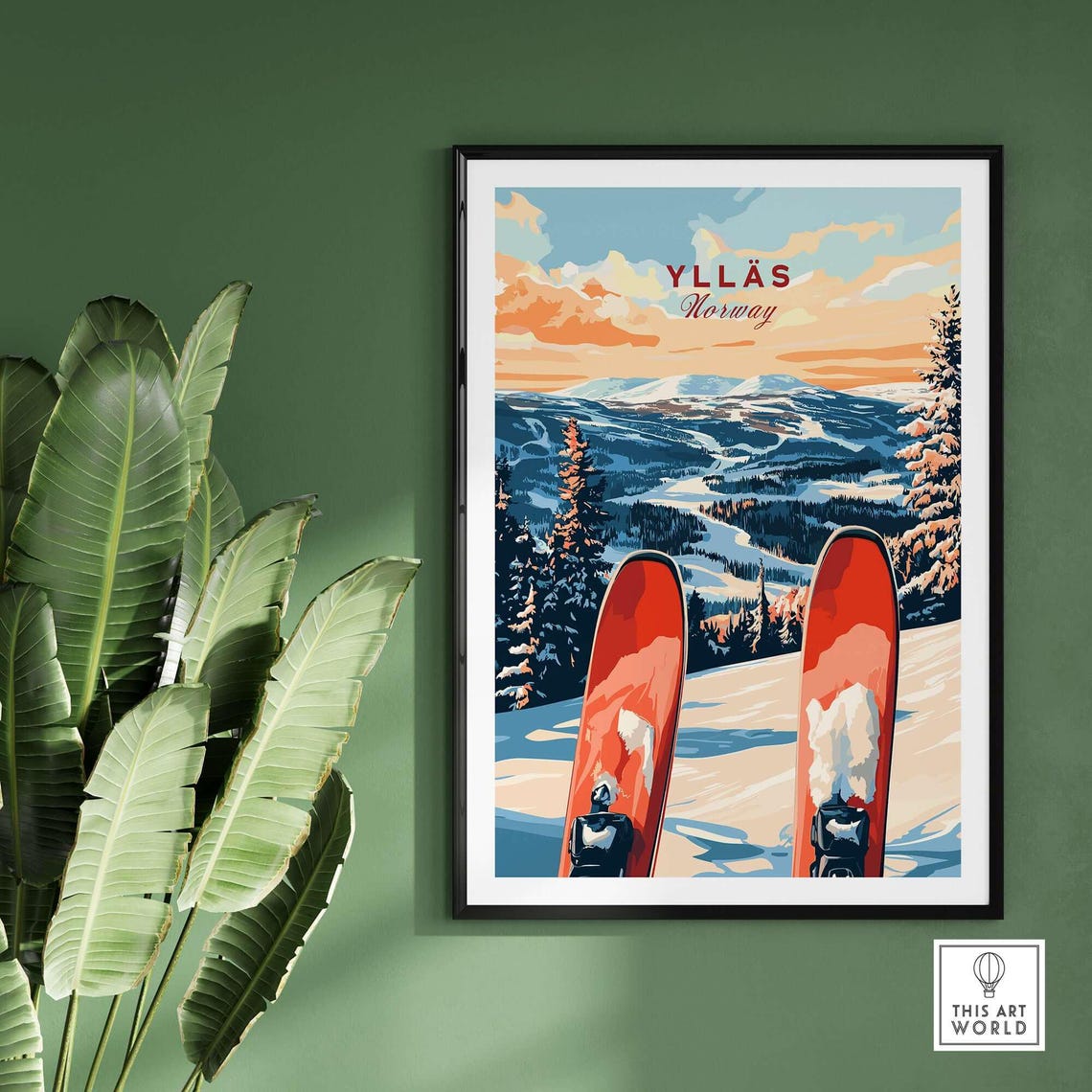 Winter Sports Art Print, Gift for Skier - Image 2