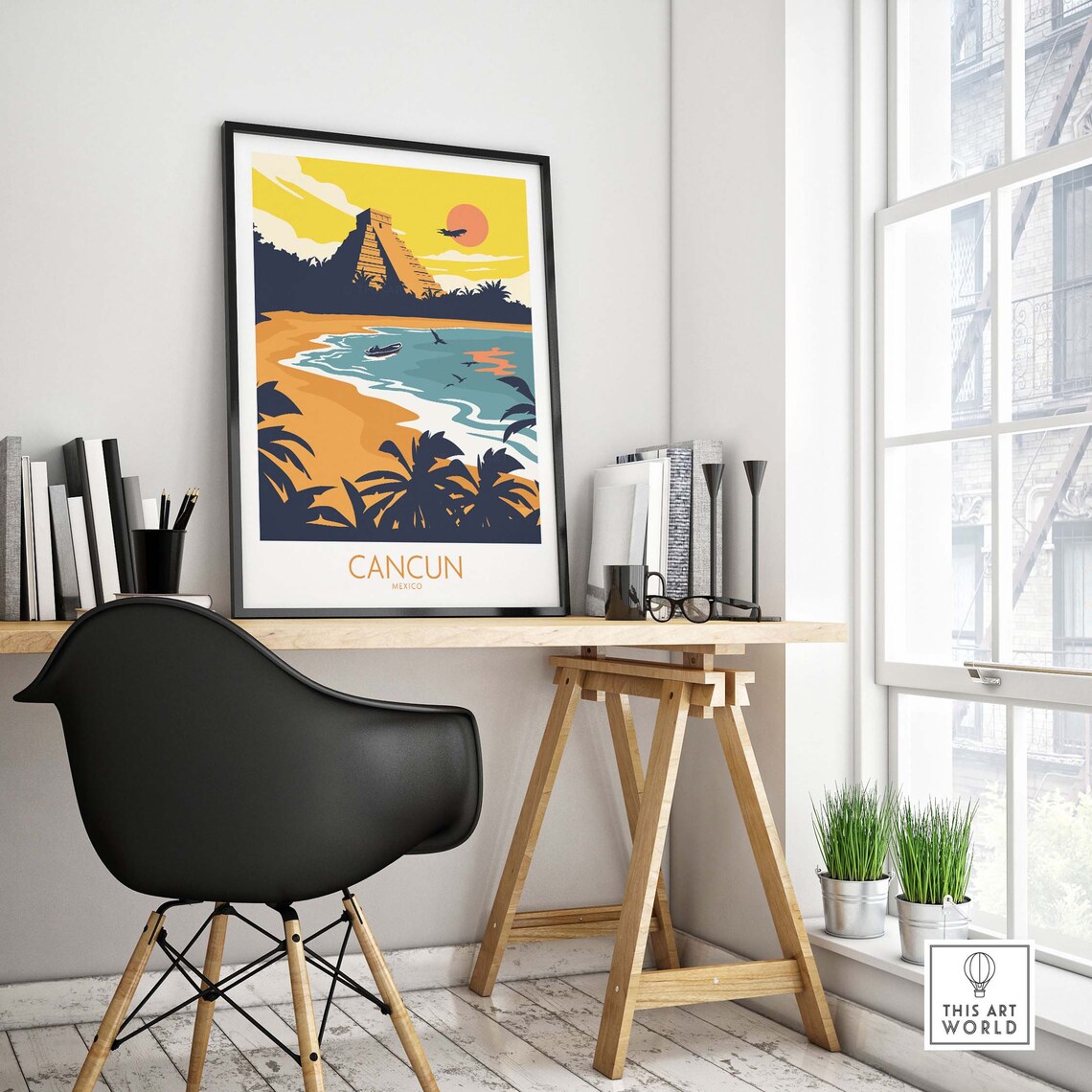 Cancun Mexico Travel Poster Print, Yucatán Peninsula - Image 4