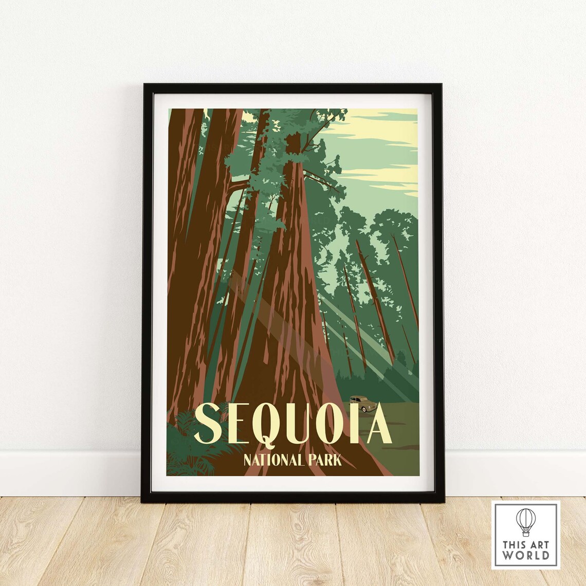 Sequoia National Park Vintage Travel Poster Print