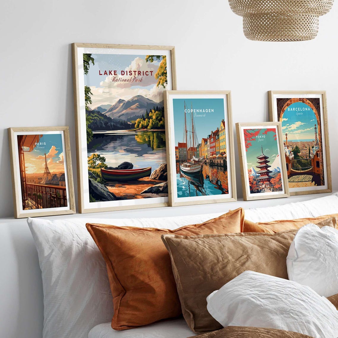Lake District Travel Poster, Landscape Illustration - Image 3