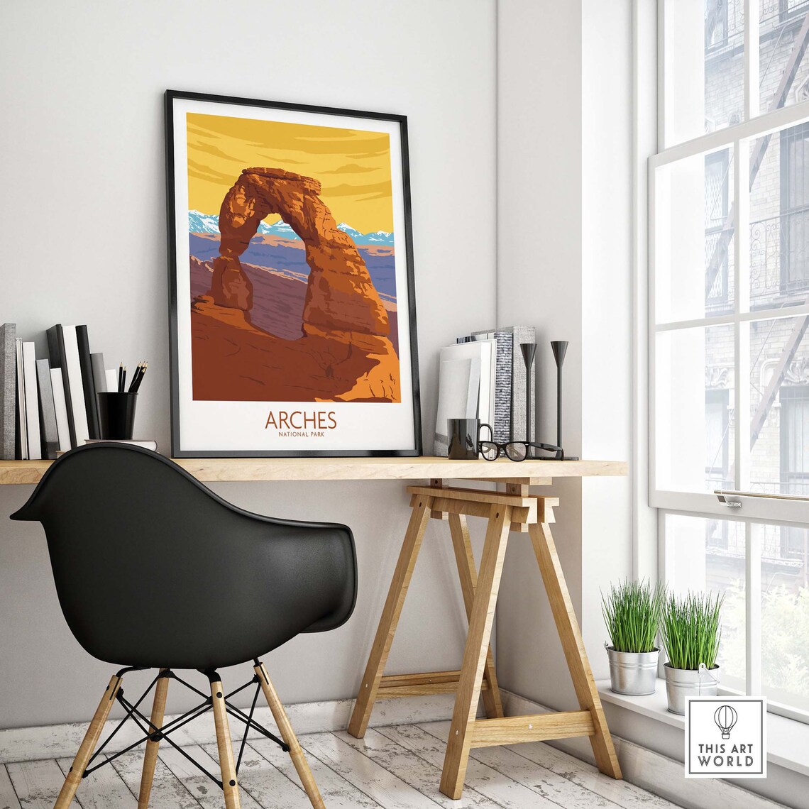 Arches National Park Travel Poster, Utah Wall Art - Image 4