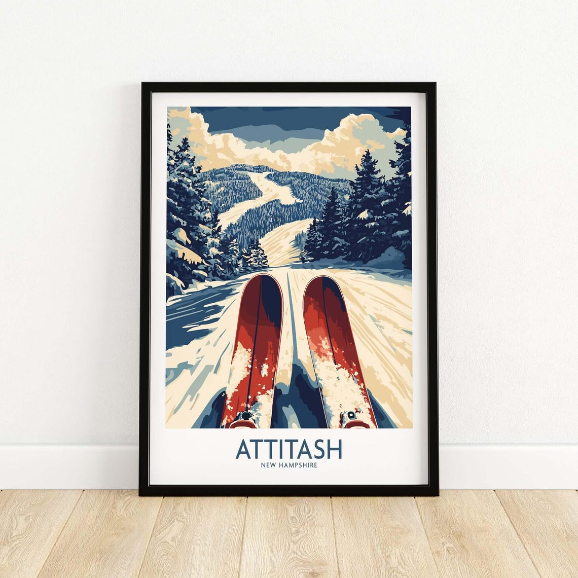Attitash Ski Poster, New Hampshire Skiing Gift - Image 5