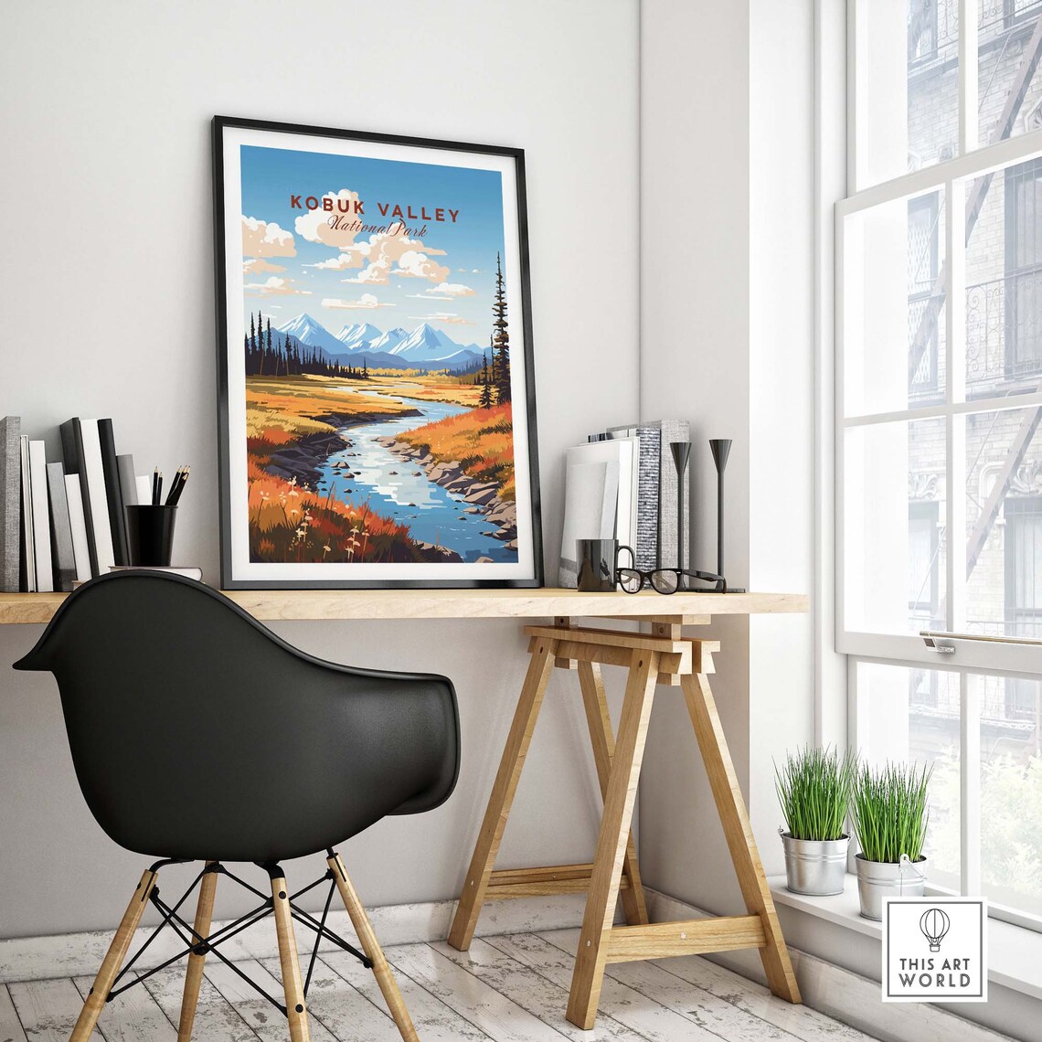 Kobuk Valley National Park Fall Tundra River Valley Art Poster - Image 4