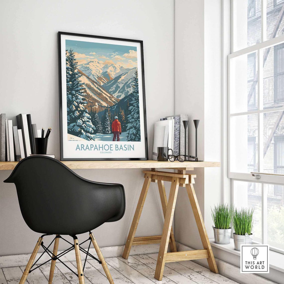 Arapahoe Basin Ski Poster, Winter Sports Gift - Image 4