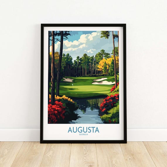 Augusta Masters Golf Poster Championship Fairway Wall Art Sports Decor For Lovers Tournament Gift Course Print
