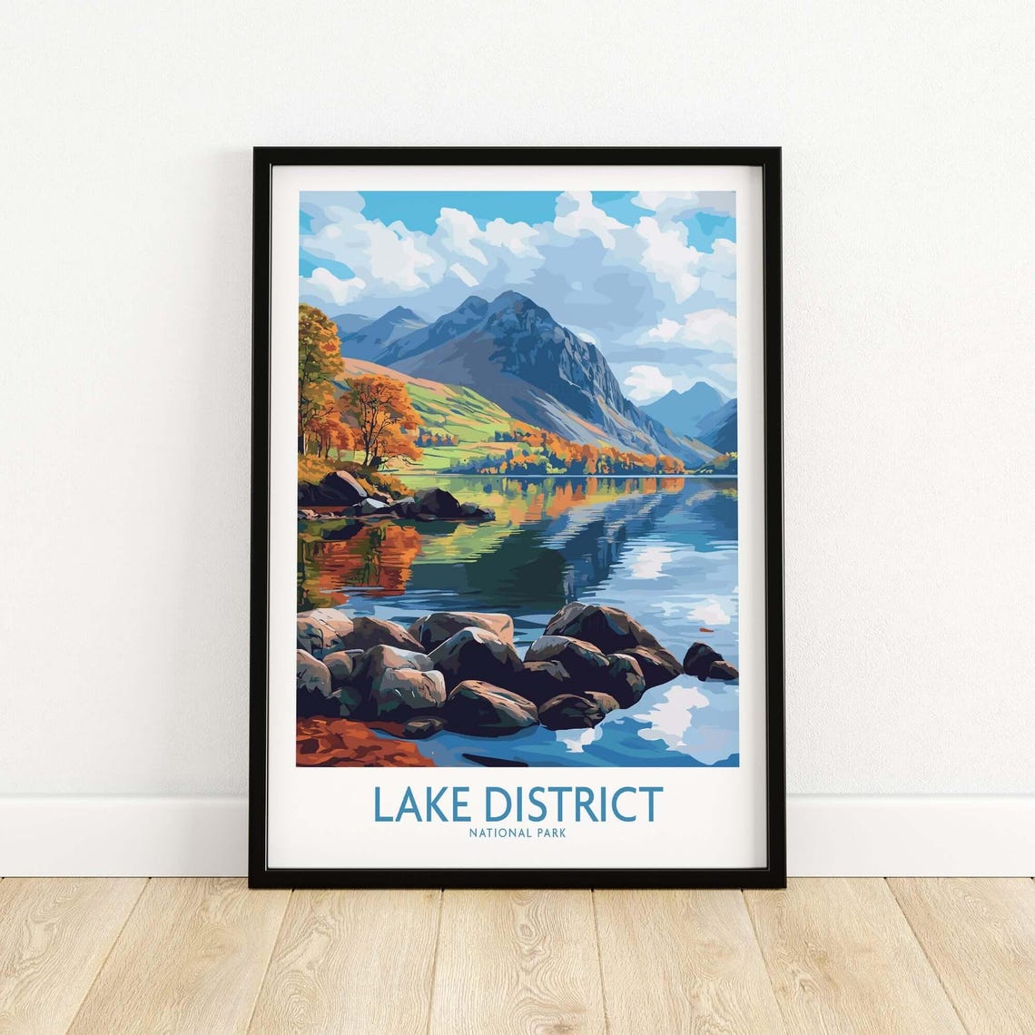Lake District Travel Poster, Cumbria England