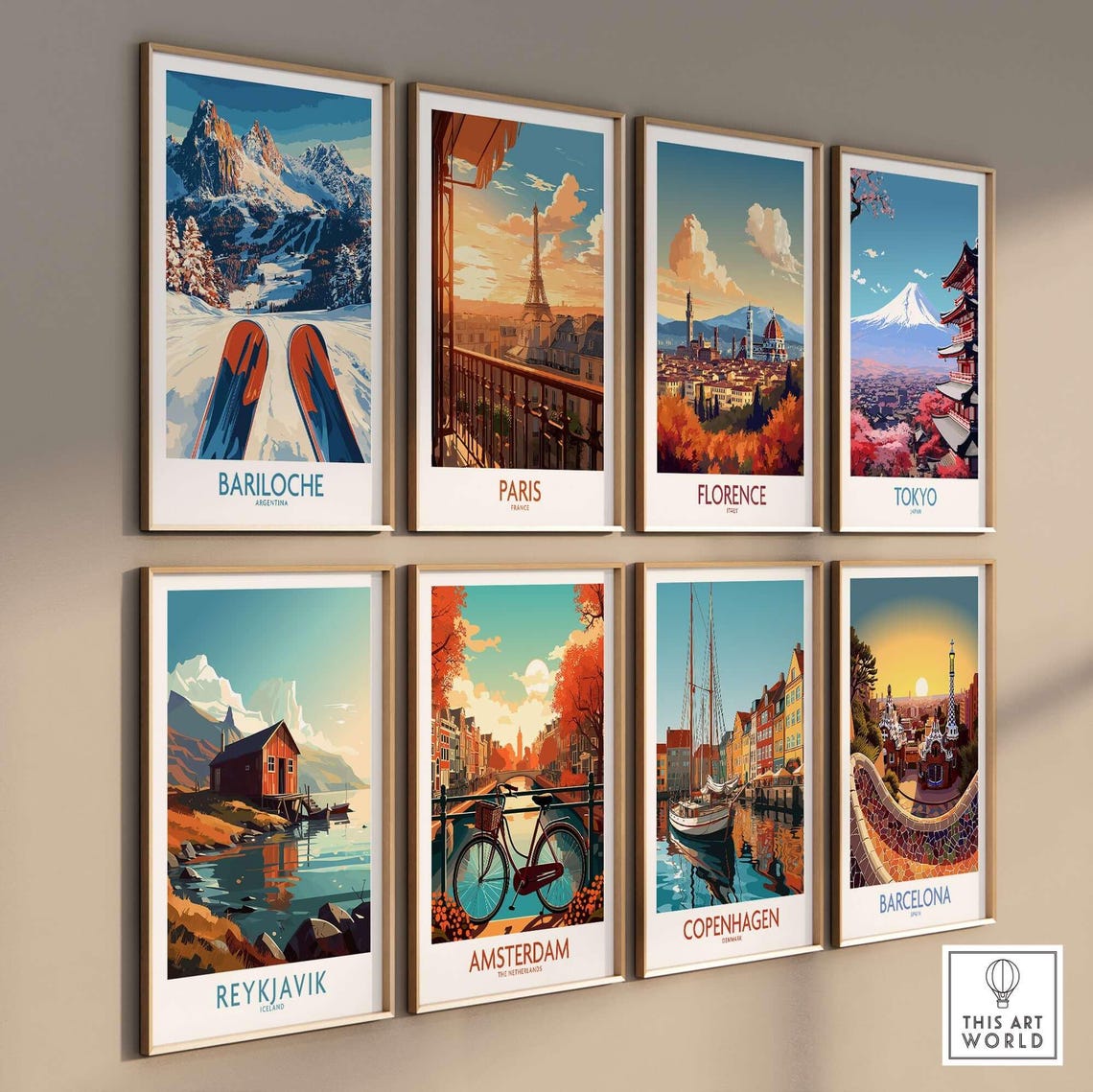 Bariloche Poster Argentina Bariloche Travel Poster Birthday Present Bariloche Wedding Anniversary Gift - Image 3