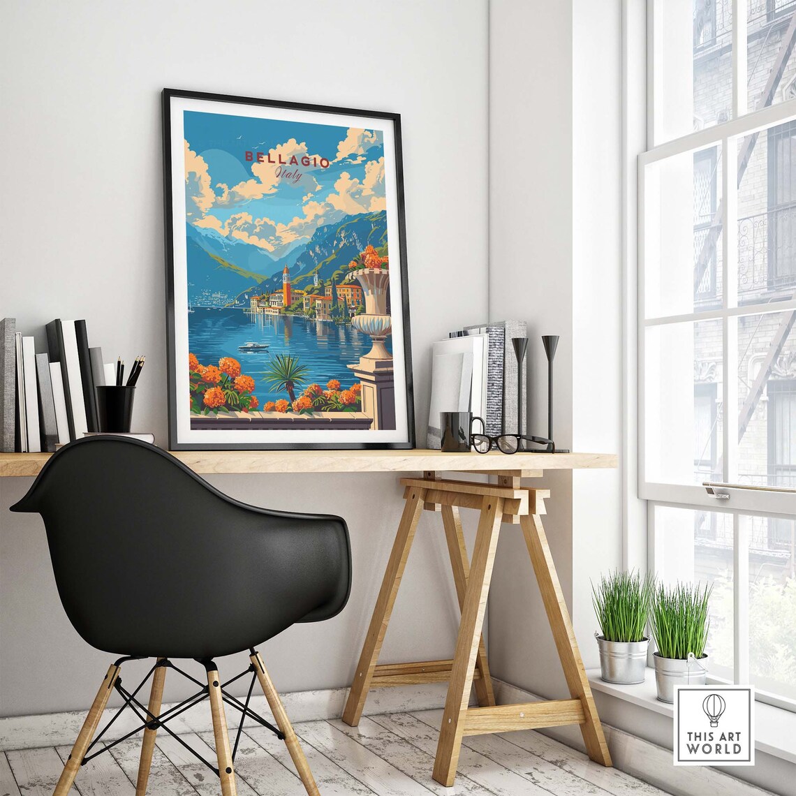 Bellagio Travel Poster, Lake Como Italy Travel Poster - Image 4