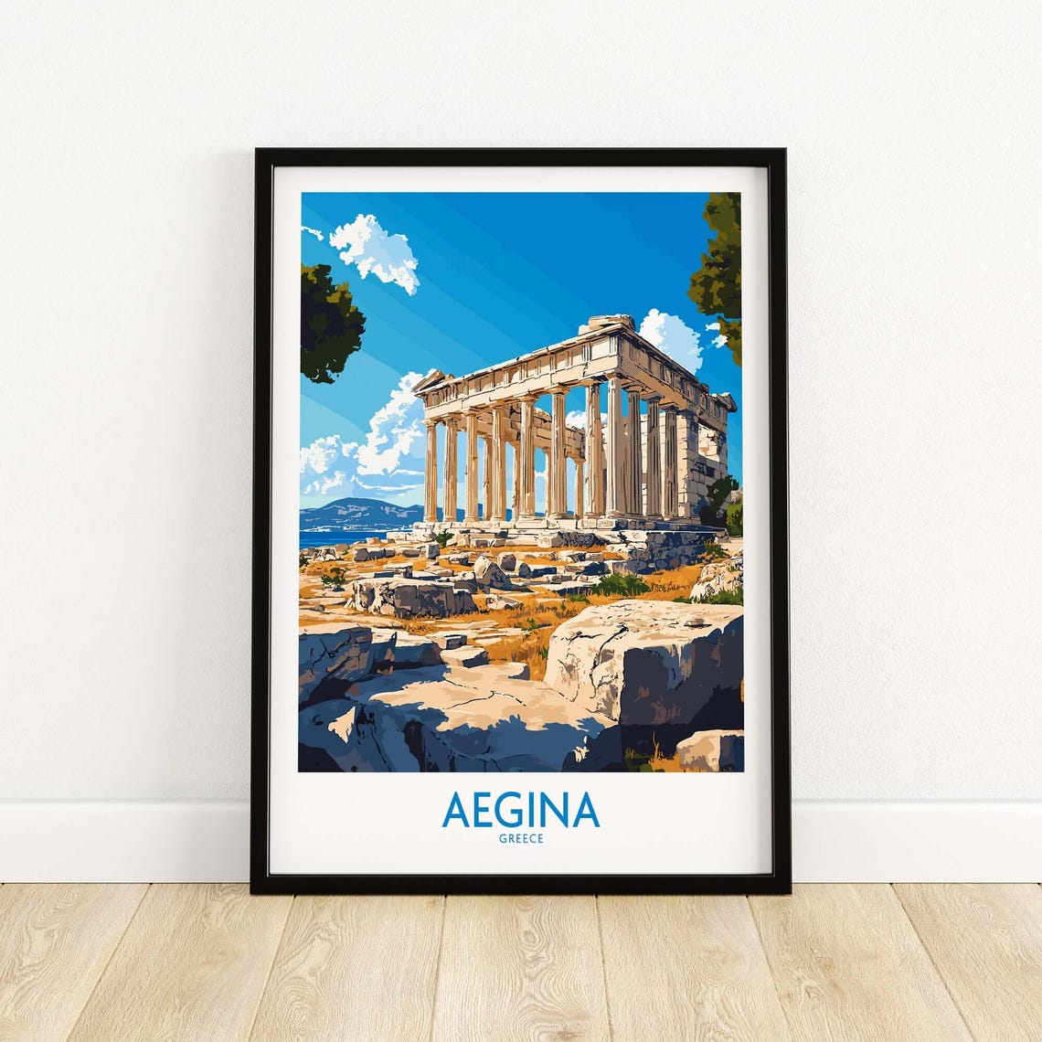 Aegina Travel Poster, Temple Of Aphaia - Image 5