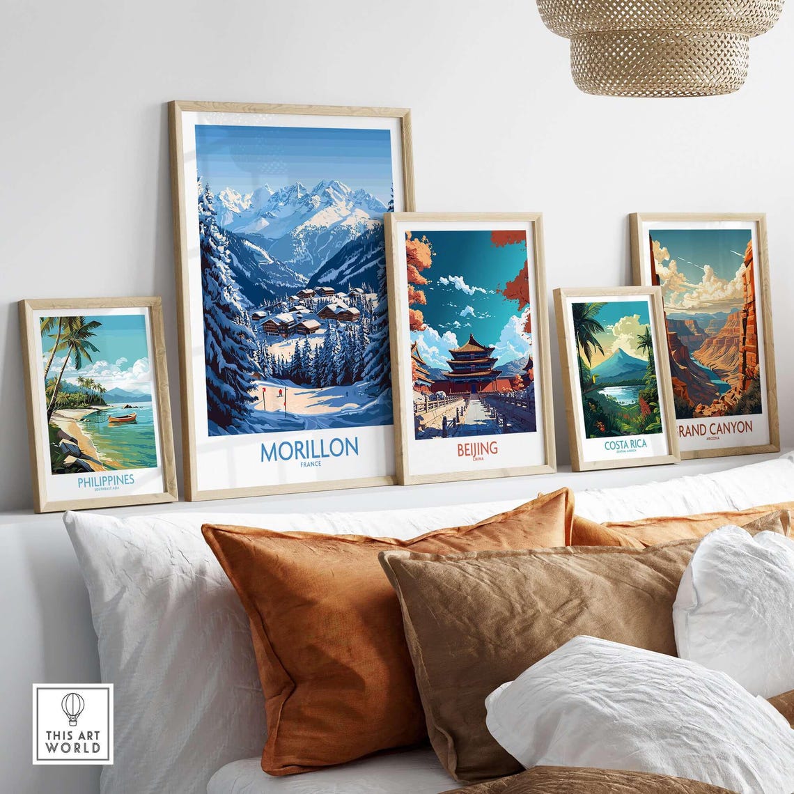 Morillon Ski Art Print, France Ski Lodge Decor - Image 3