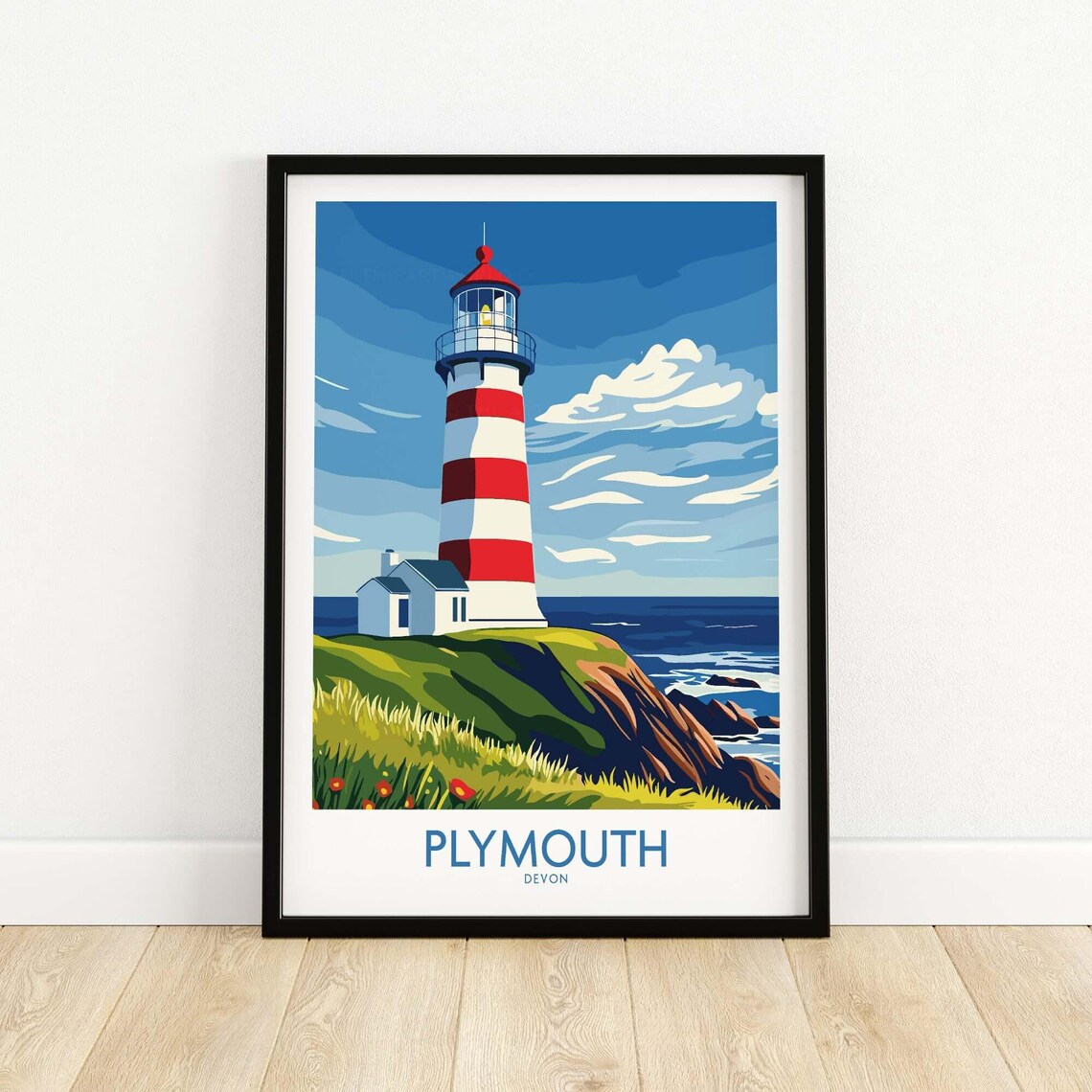 Plymouth Devon Smeaton's Tower Travel Poster - Image 5
