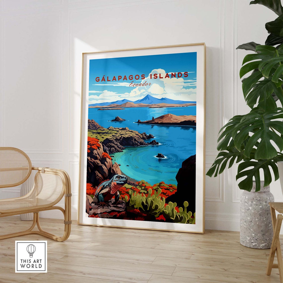 Galapagos Islands Poster Educator Travel Poster Birthday Present Wedding Anniversary Gift Art Print - Image 2