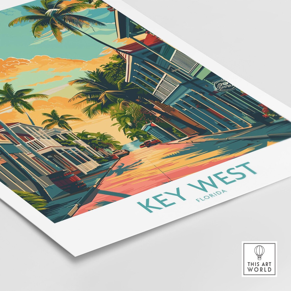Key West Travel Poster, Florida Wall Art Print - Image 4
