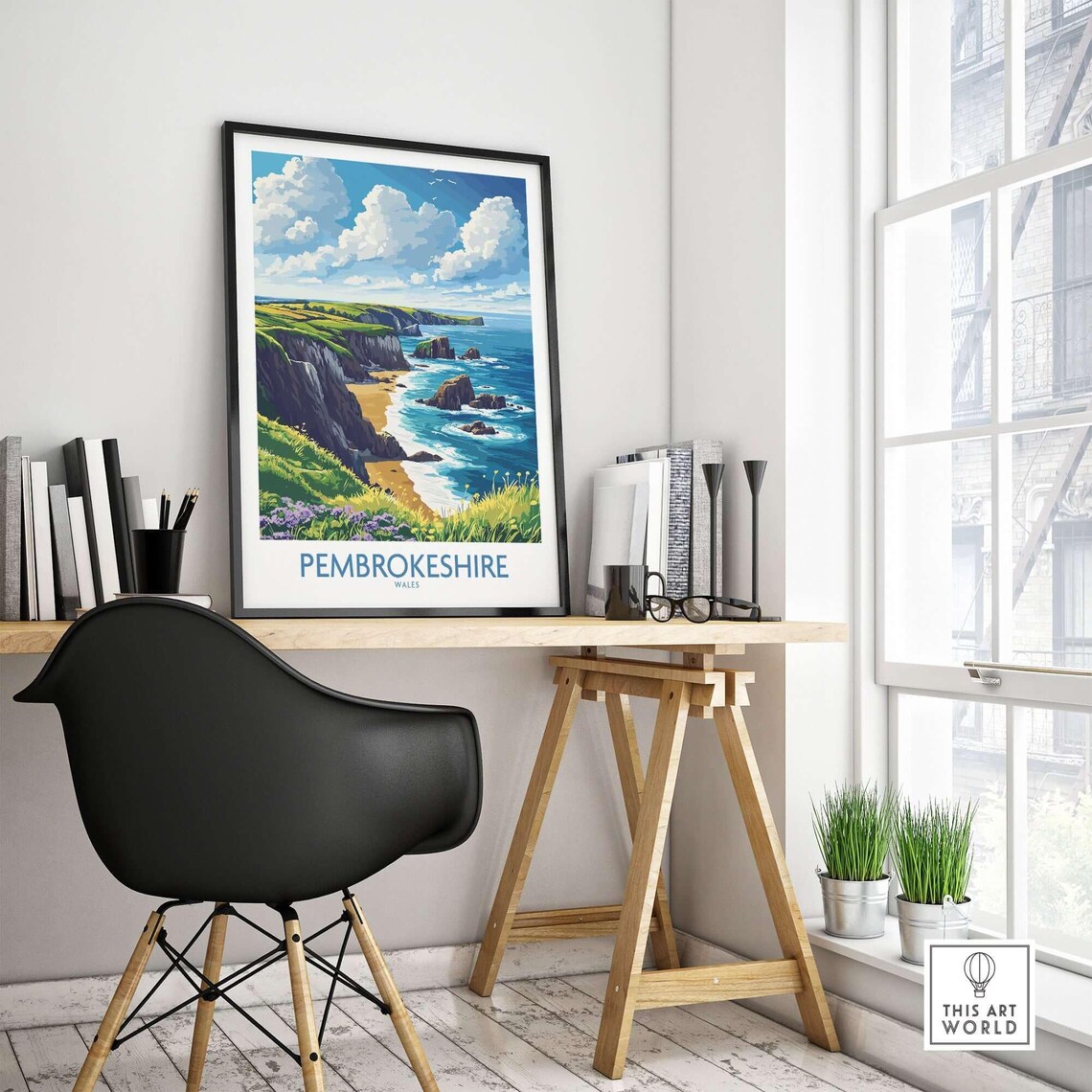 Pembrokeshire Poster, Wales Housewarming Gift - Image 4