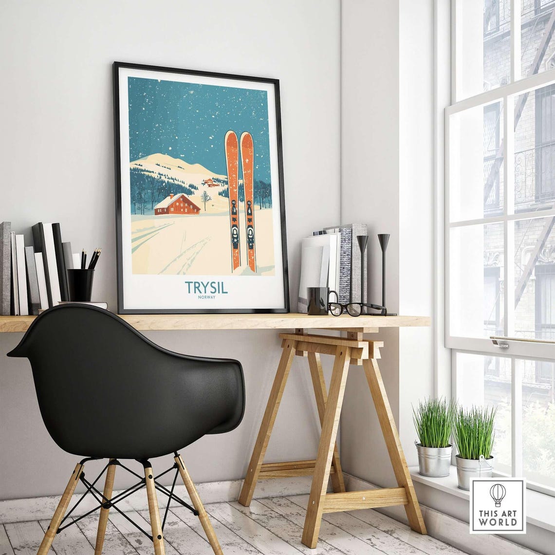 Trysil Ski Resort, Norway Winter Sports Poster - Image 4
