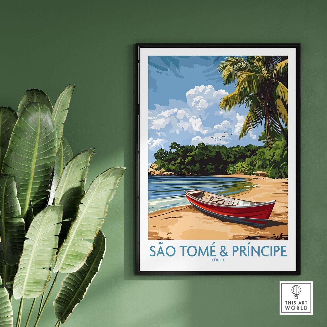 Sao Tome Travel Poster, Africa Home Decor - Image 2