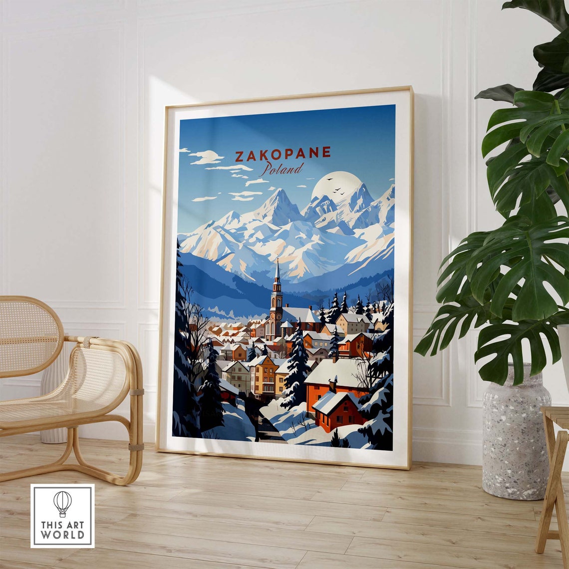 Handmade Wooden Frames Natural White and Black Options Card Poster - Image 2