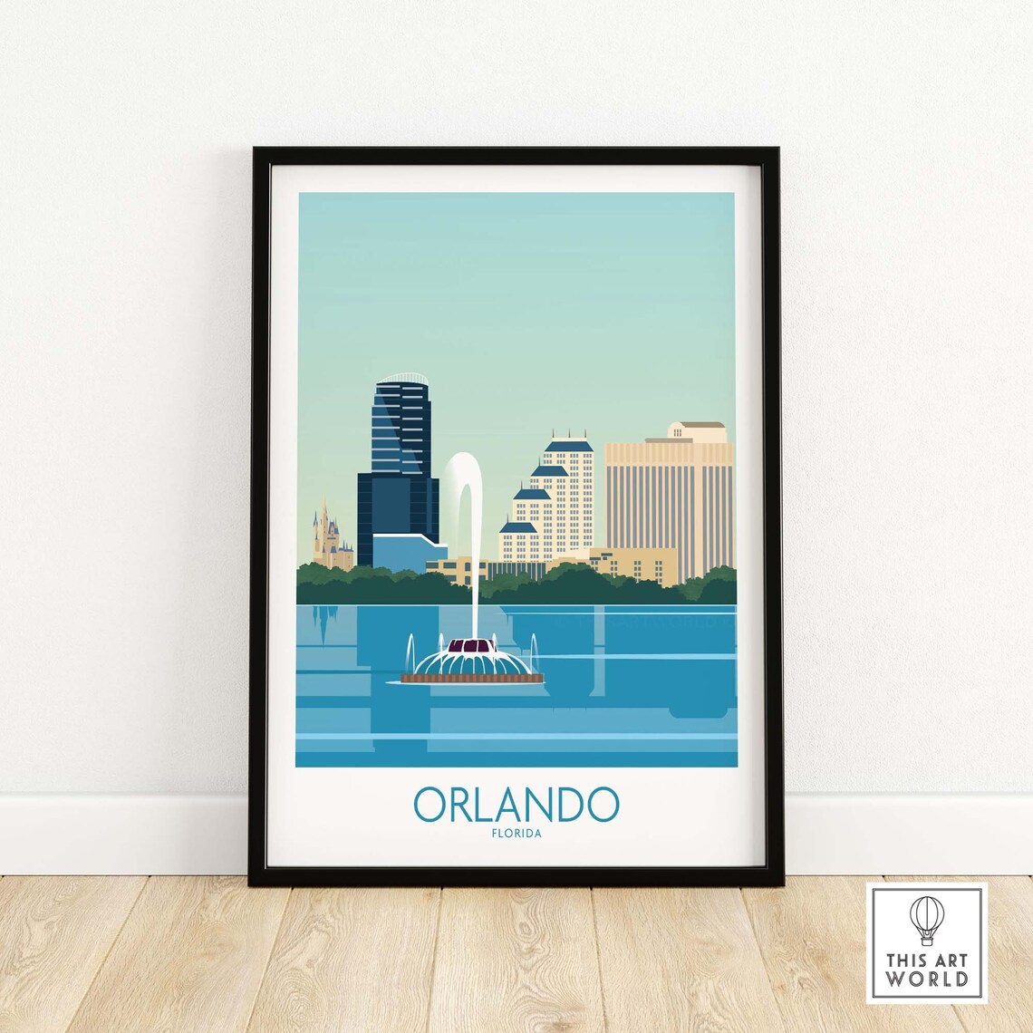 Orlando Florida Travel Poster, Wall Art Print