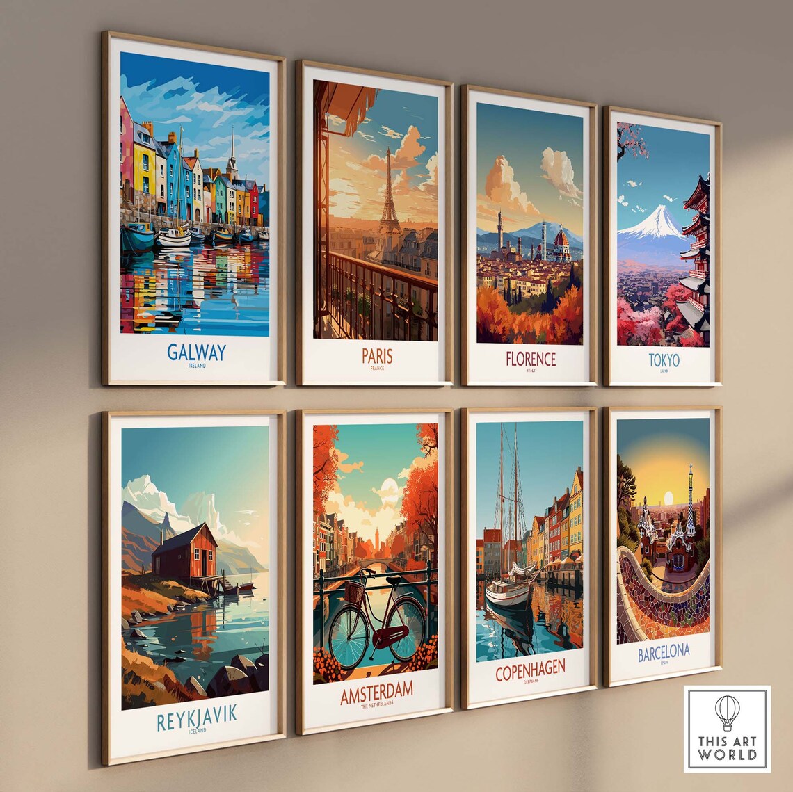 Galway Travel Poster, Travel Print Art Print - Image 3
