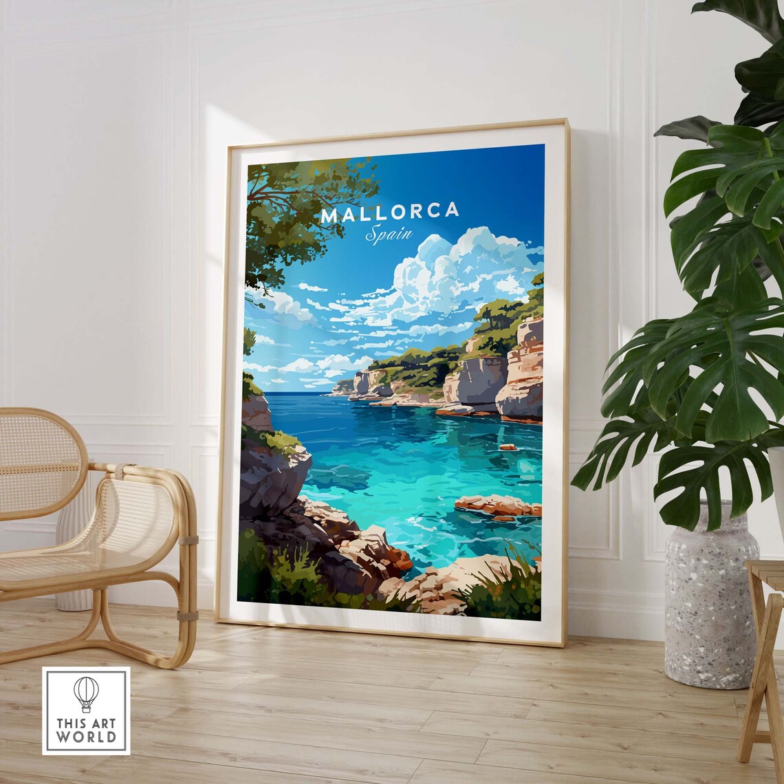 Mallorca Travel Poster Art Print for Her or Him - Image 3