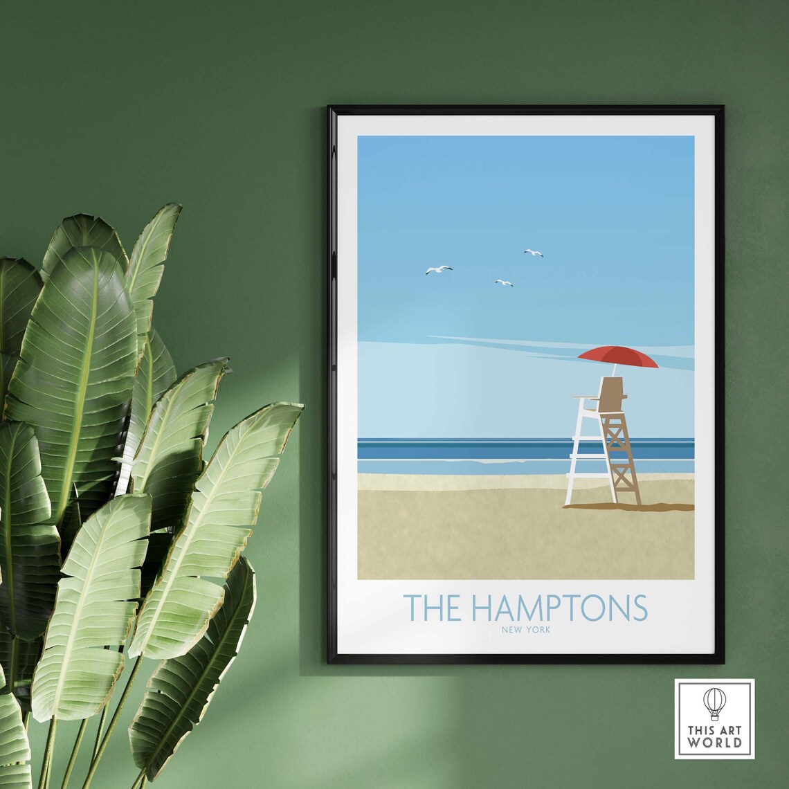The Hamptons New York Travel Poster, Beach Destination - Image 2