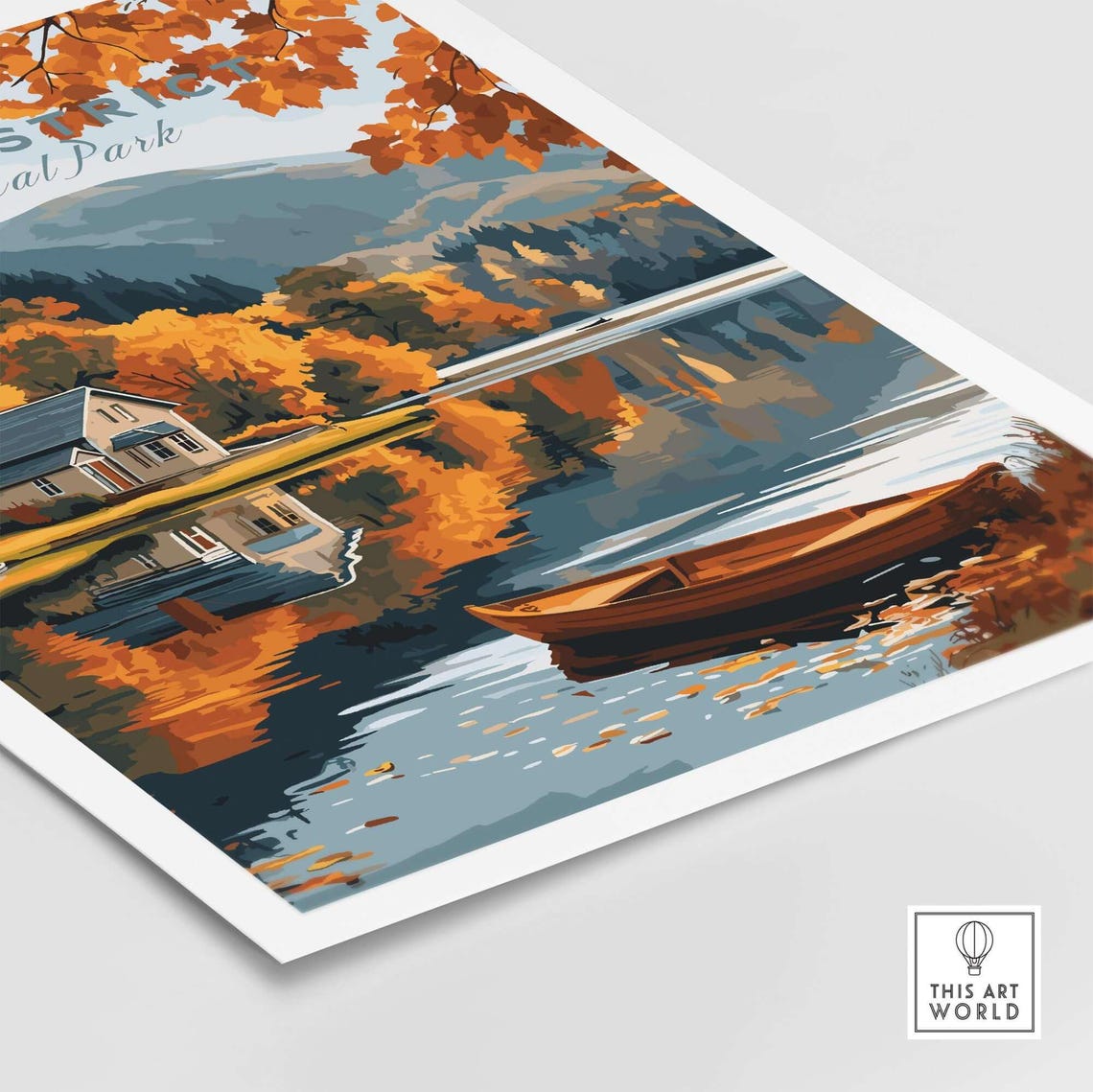Lake District Travel Poster, Landscape Art Print - Image 5