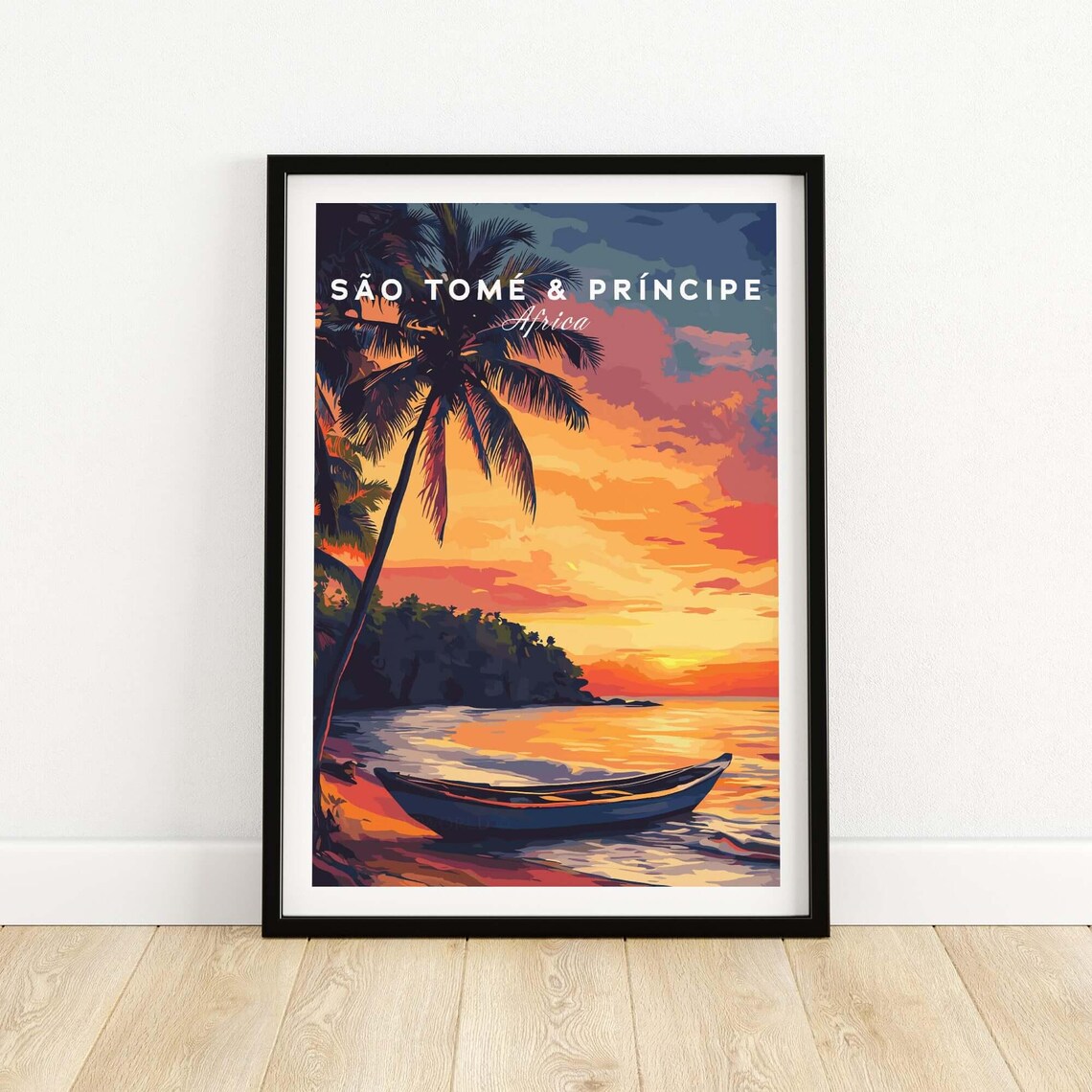 Sao Tome Sunset Bliss Beach, Africa Art Print