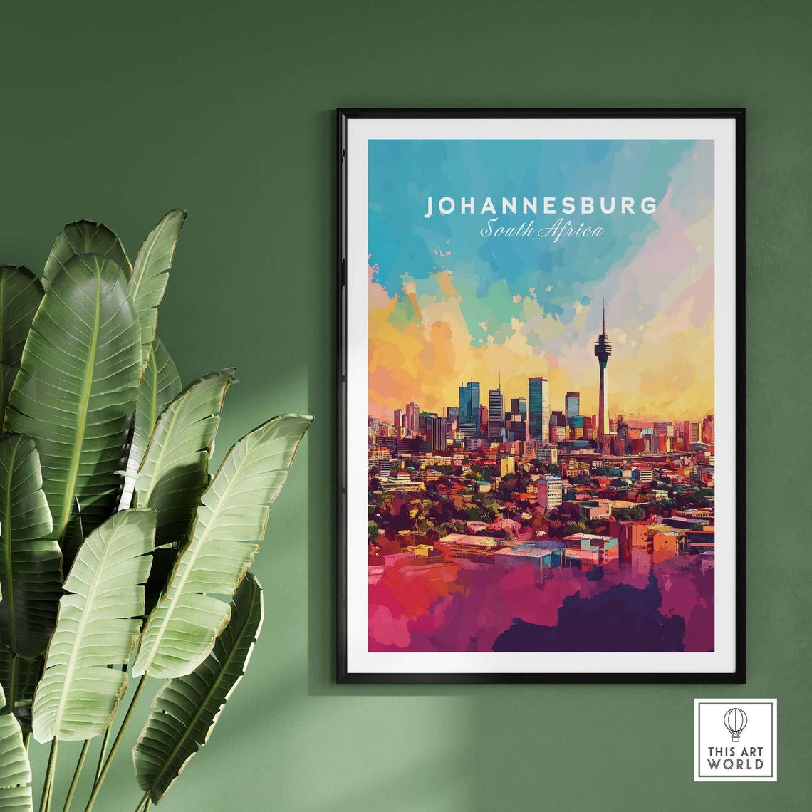 Johannesburg Skyline, South Africa Travel Poster - Image 2