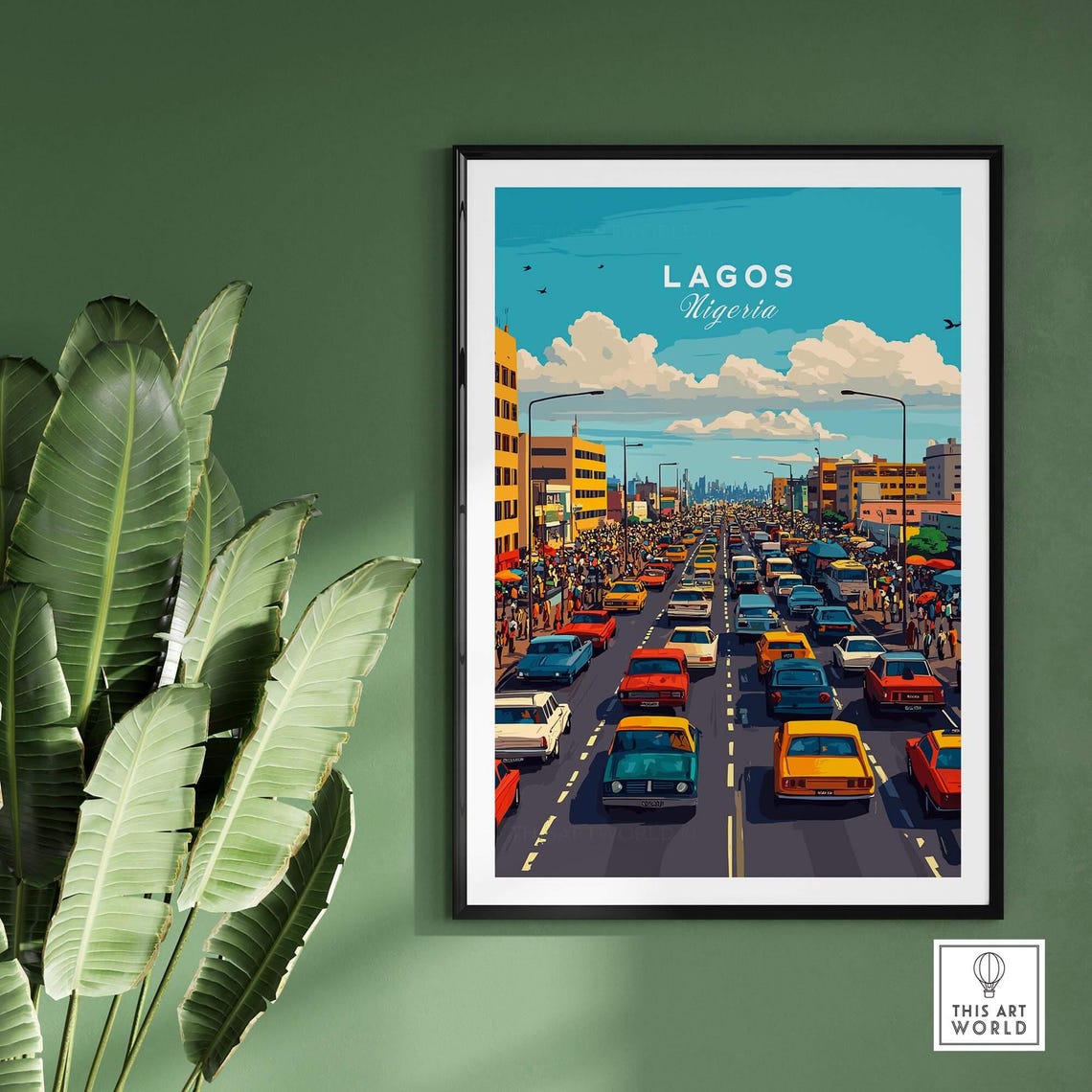 Lagos Travel Poster, Nigeria Illustration - Image 2